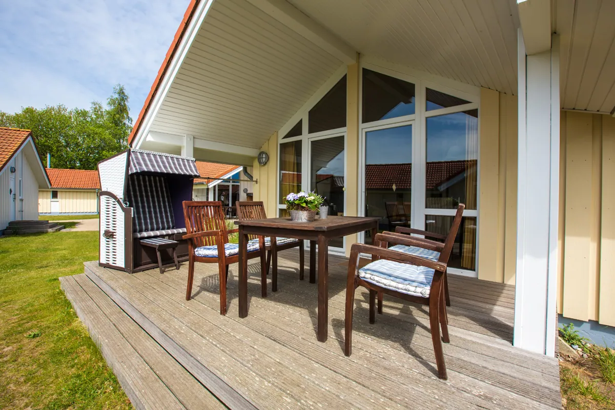 Terrasse eines Strandhauses