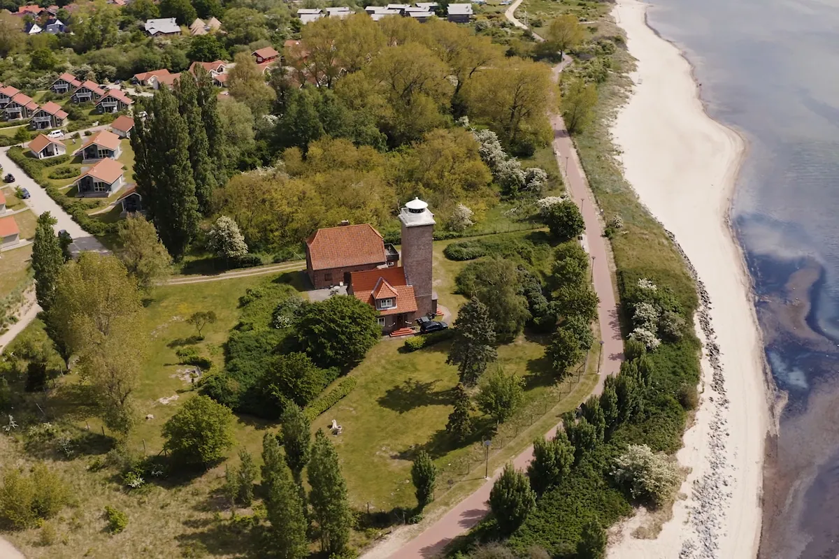 Leuchtturm Pelzerhaken aus der Luft